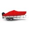 Eevelle Boat Cover V HULL FISHING Center Console, High Bow Rails, Outboard 19ft 6in L 96in W Red SFVCCR1996B-RED - alternate 1
